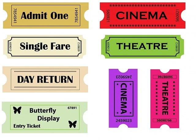entry ticket, entry tickets, entry, ticket, admit one, cinema, theatre, theater, clip-art, colorful, ticket, ticket, ticket, ticket, ticket