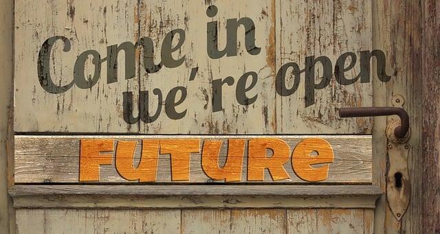door, future, to open, old, wood, boards, door handle, future-oriented, innovative, perspective, overview, overlook, outlook, future, future, future, future, future