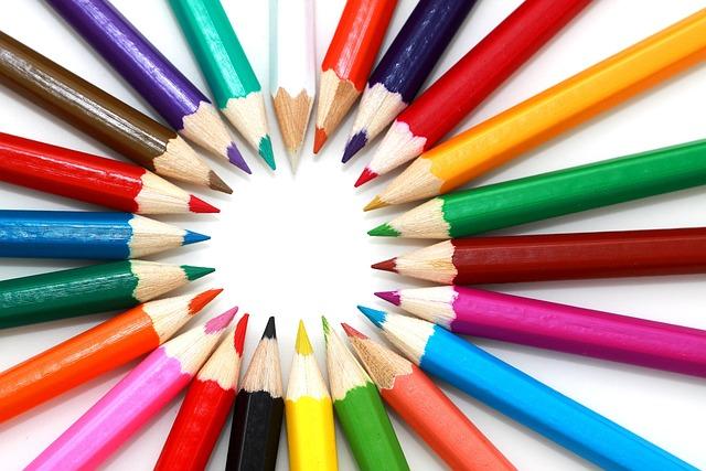 colored pencils, pencils, stationery, colors, nature, artistic, bright, colorful, pattern, rainbow, school supplies, circle